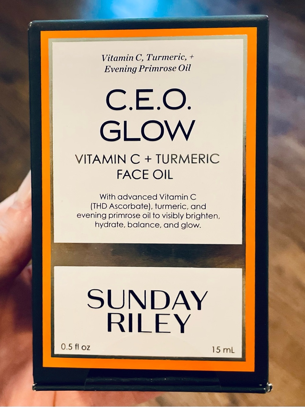 CEO Glow Vitamin C Tumeric Face Oil Sunday Riley Brighten Hydrate 15ml New NIB